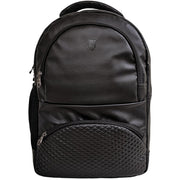 Black German Faux Leather 17 inches Laptop Backpack